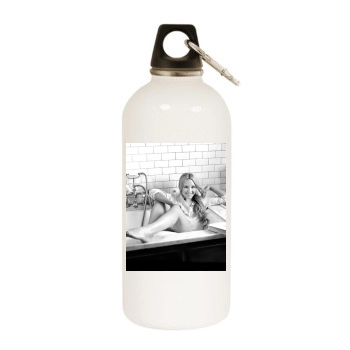 Amanda Bynes White Water Bottle With Carabiner