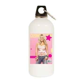 Amanda Bynes White Water Bottle With Carabiner