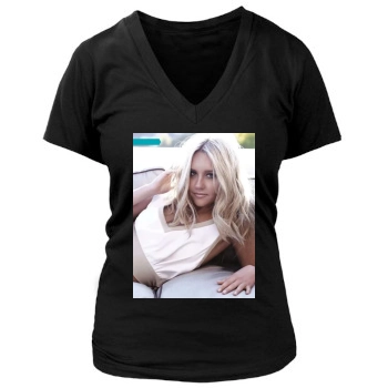 Amanda Bynes Women's Deep V-Neck TShirt