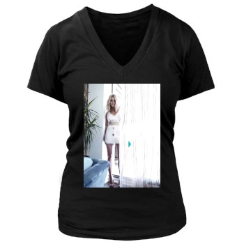 Amanda Bynes Women's Deep V-Neck TShirt