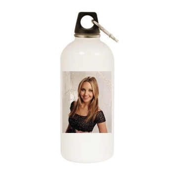 Amanda Bynes White Water Bottle With Carabiner