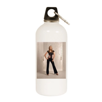 Amanda Bynes White Water Bottle With Carabiner