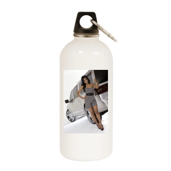 Amerie White Water Bottle With Carabiner