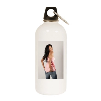 Amerie White Water Bottle With Carabiner