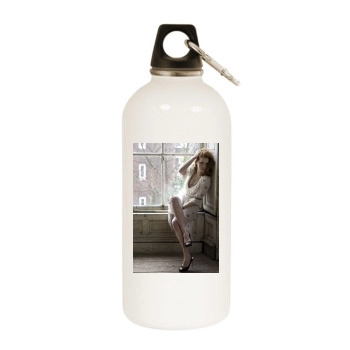 Amy Adams White Water Bottle With Carabiner