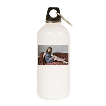 Amy Adams White Water Bottle With Carabiner