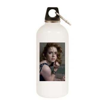 Amy Adams White Water Bottle With Carabiner