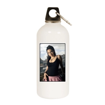 Amy Lee White Water Bottle With Carabiner