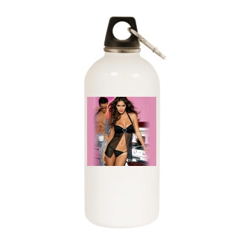 Anahi Gonzales White Water Bottle With Carabiner