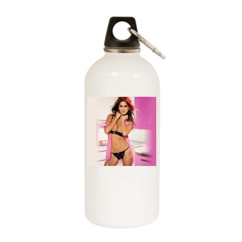 Anahi Gonzales White Water Bottle With Carabiner