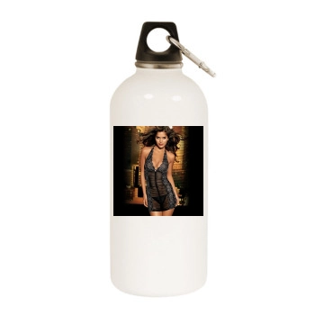 Anahi Gonzales White Water Bottle With Carabiner