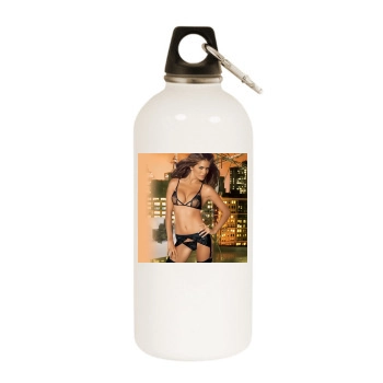 Anahi Gonzales White Water Bottle With Carabiner