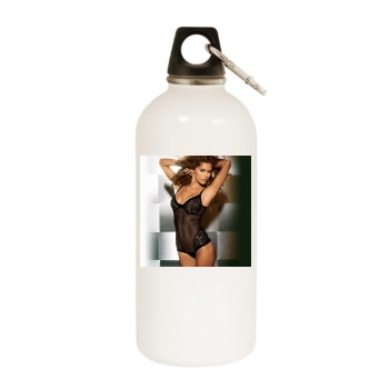 Anahi Gonzales White Water Bottle With Carabiner