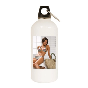 Anahi Gonzales White Water Bottle With Carabiner