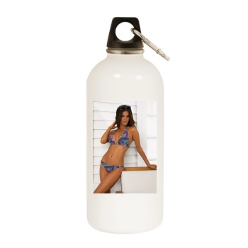 Anahi Gonzales White Water Bottle With Carabiner