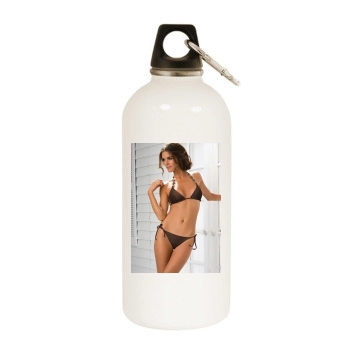 Anahi Gonzales White Water Bottle With Carabiner