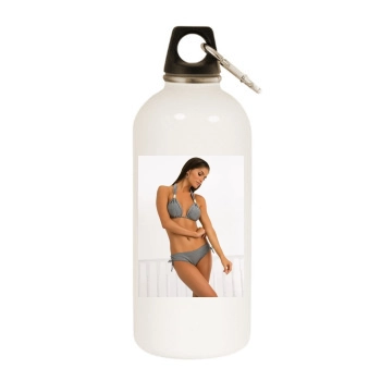 Anahi Gonzales White Water Bottle With Carabiner