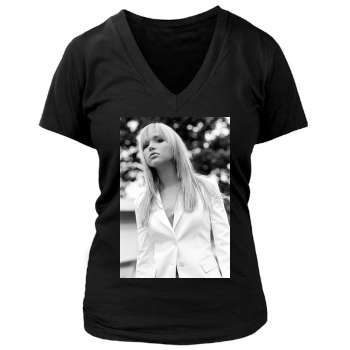 Arielle Kebbel Women's Deep V-Neck TShirt