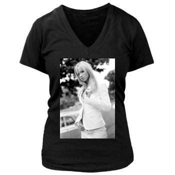 Arielle Kebbel Women's Deep V-Neck TShirt