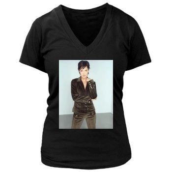 Ashley Scott Women's Deep V-Neck TShirt