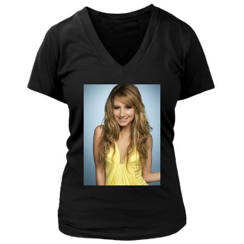 Ashley Tisdale Women's Deep V-Neck TShirt