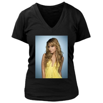 Ashley Tisdale Women's Deep V-Neck TShirt