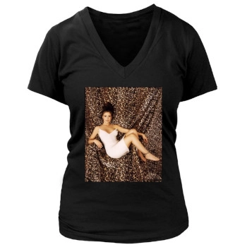 Alyssa Milano Women's Deep V-Neck TShirt