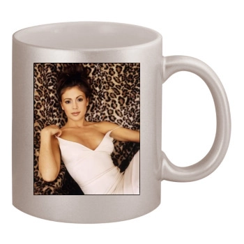 Alyssa Milano 11oz Metallic Silver Mug