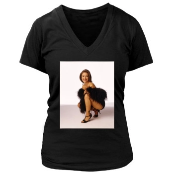 Alyssa Milano Women's Deep V-Neck TShirt