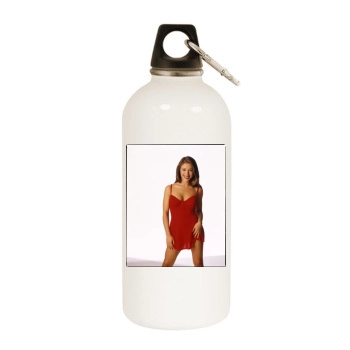 Alyssa Milano White Water Bottle With Carabiner