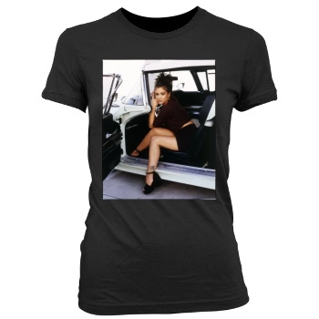 Alyssa Milano Women's Junior Cut Crewneck T-Shirt