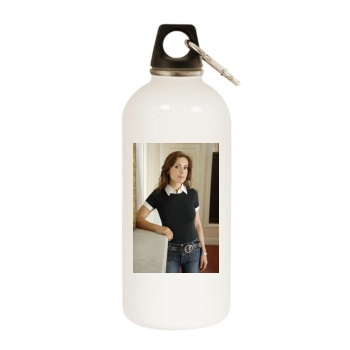 Alyssa Milano White Water Bottle With Carabiner