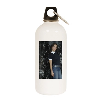 Alyssa Milano White Water Bottle With Carabiner