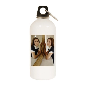 Alyssa Milano White Water Bottle With Carabiner