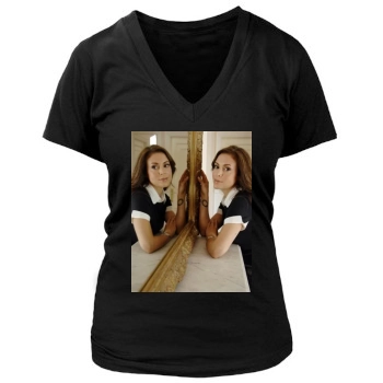 Alyssa Milano Women's Deep V-Neck TShirt