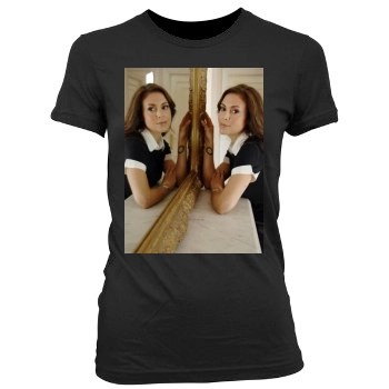 Alyssa Milano Women's Junior Cut Crewneck T-Shirt