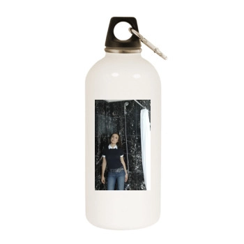 Alyssa Milano White Water Bottle With Carabiner