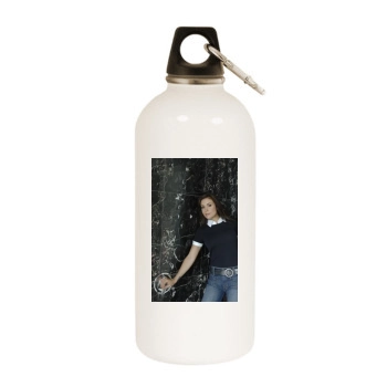 Alyssa Milano White Water Bottle With Carabiner