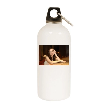 Alyssa Milano White Water Bottle With Carabiner