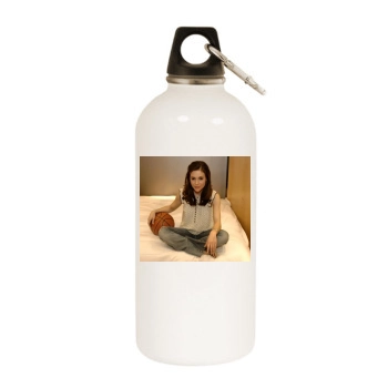 Alyssa Milano White Water Bottle With Carabiner