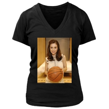 Alyssa Milano Women's Deep V-Neck TShirt