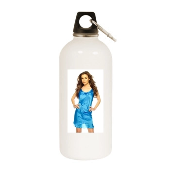 Alyssa Milano White Water Bottle With Carabiner