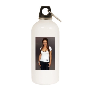 Alyssa Milano White Water Bottle With Carabiner