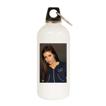 Alyssa Milano White Water Bottle With Carabiner