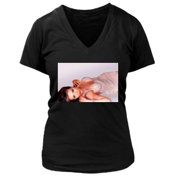 Alyssa Milano Women's Deep V-Neck TShirt