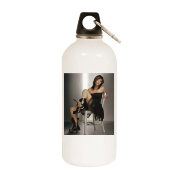 Alyssa Milano White Water Bottle With Carabiner