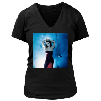 Alyssa Milano Women's Deep V-Neck TShirt