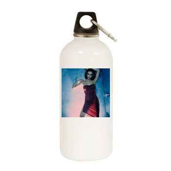 Alyssa Milano White Water Bottle With Carabiner