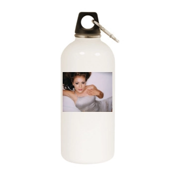 Alyssa Milano White Water Bottle With Carabiner