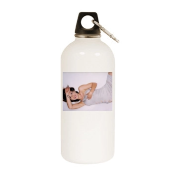 Alyssa Milano White Water Bottle With Carabiner